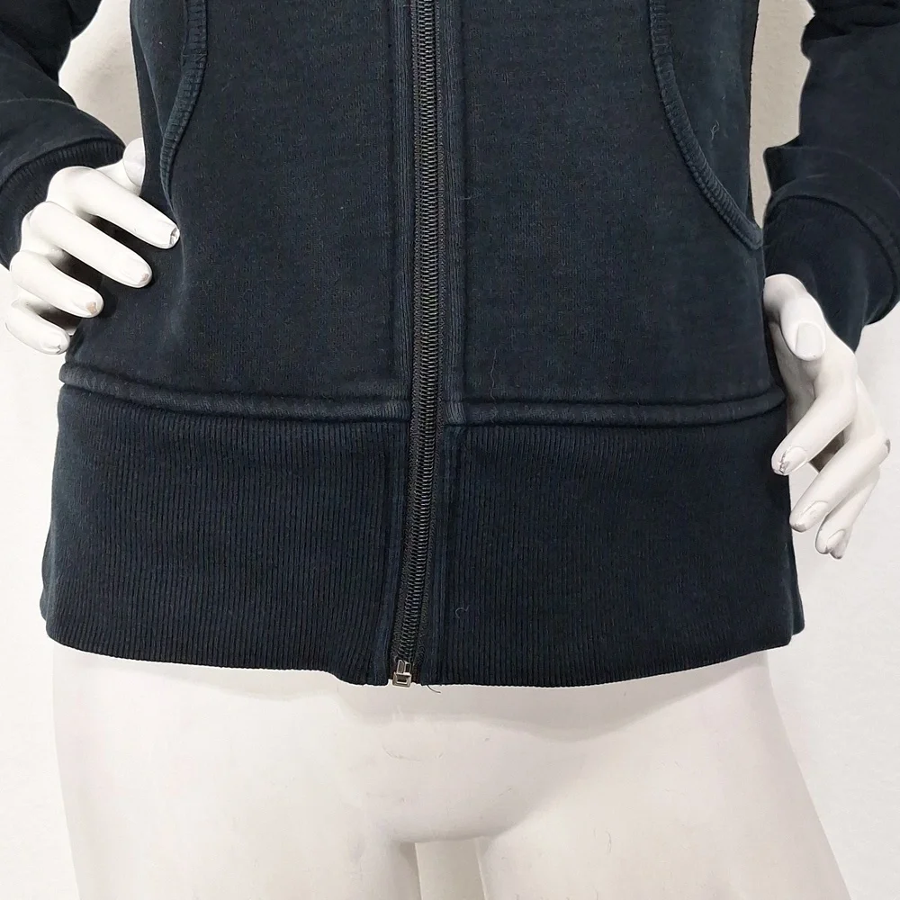 Lululemon Black Sporty Athleisure Long Sleeve Full Zip Scuba Hoodie Jacket